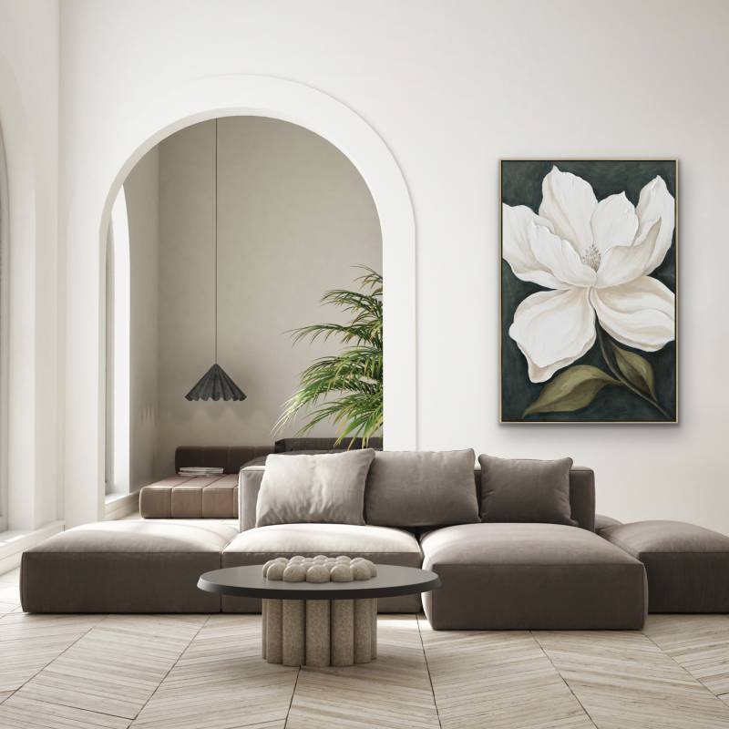Magnolia Artwork Framed Wall Art 120cm - Image 3