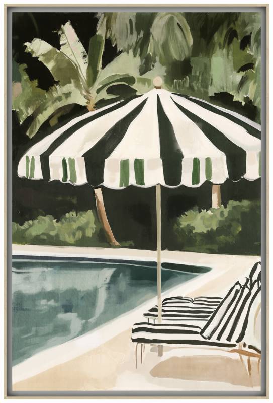 Jungle By The Pool Artwork Framed Wall Art 120cm