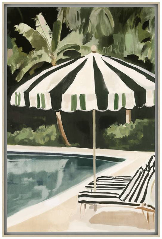 Jungle By The Pool Artwork Framed Wall Art 120cm