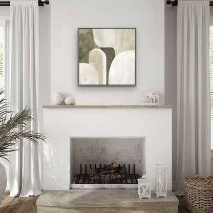 Green Abstract Artwork Framed Wall Art 80cm - Image 2