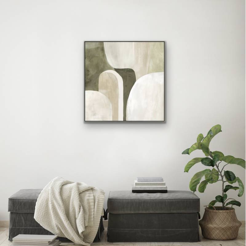 Green Abstract Artwork Framed Wall Art 80cm - Image 3