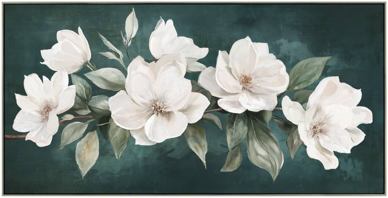 Leah Flower Framed Canvas 50cm