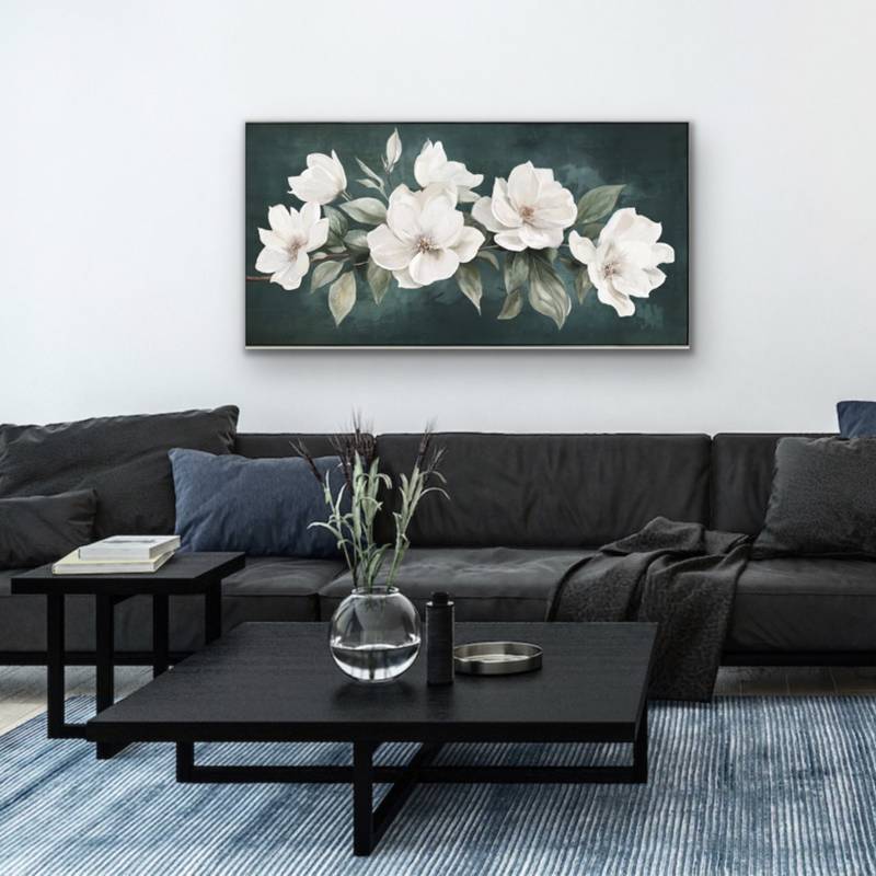Leah Flower Framed Canvas 50cm - Image 2