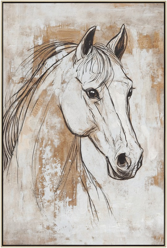 Hugo Horse Framed Artwork 120cm