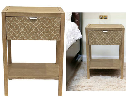 Whitecliff w Drawer Bedside Table 68cm - Image 5