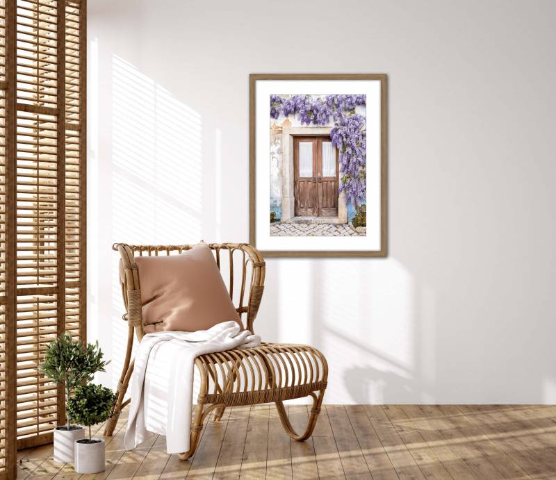 Wysteria Door Artwork w Glass Front Wall Art 80cm - Image 2
