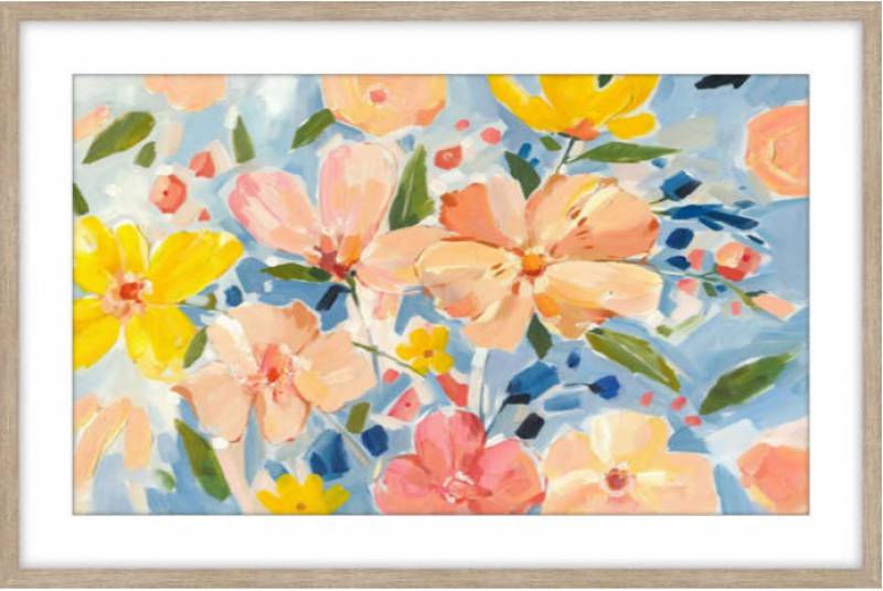 Summer Floral Framed Artwork 80cm