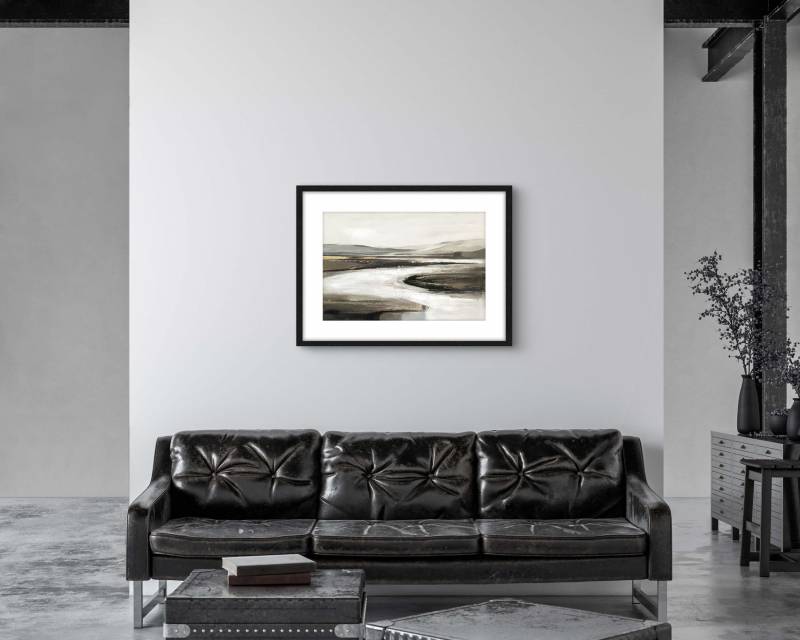 By The River Artwork Framed w Glass Front 80cm - Image 3