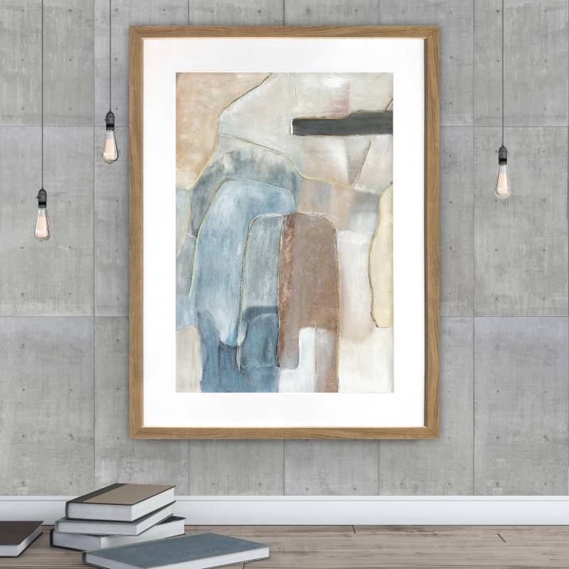 Flinders Abstract Artwork Framed w Glass Front 80cm - Image 3