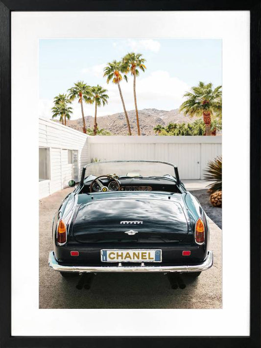 Luxury Car Artwork Framed w Glass Front 80cm