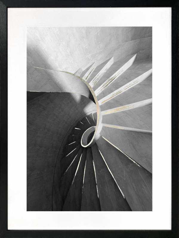 Stairway Artwork Framed w Glass Front 80cm