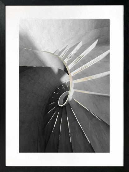 Stairway Artwork Framed w Glass Front 80cm