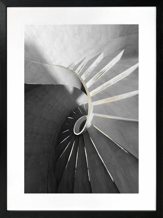 Stairway Artwork Framed w Glass Front 80cm