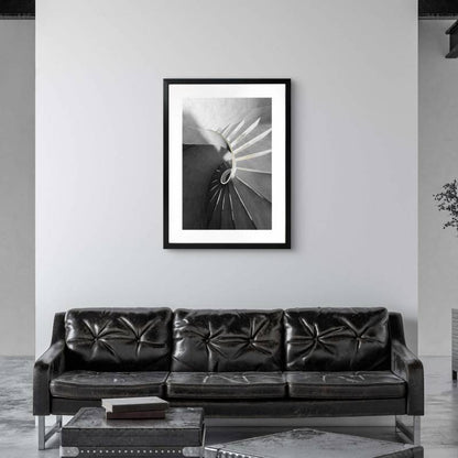 Stairway Artwork Framed w Glass Front 80cm - Image 4