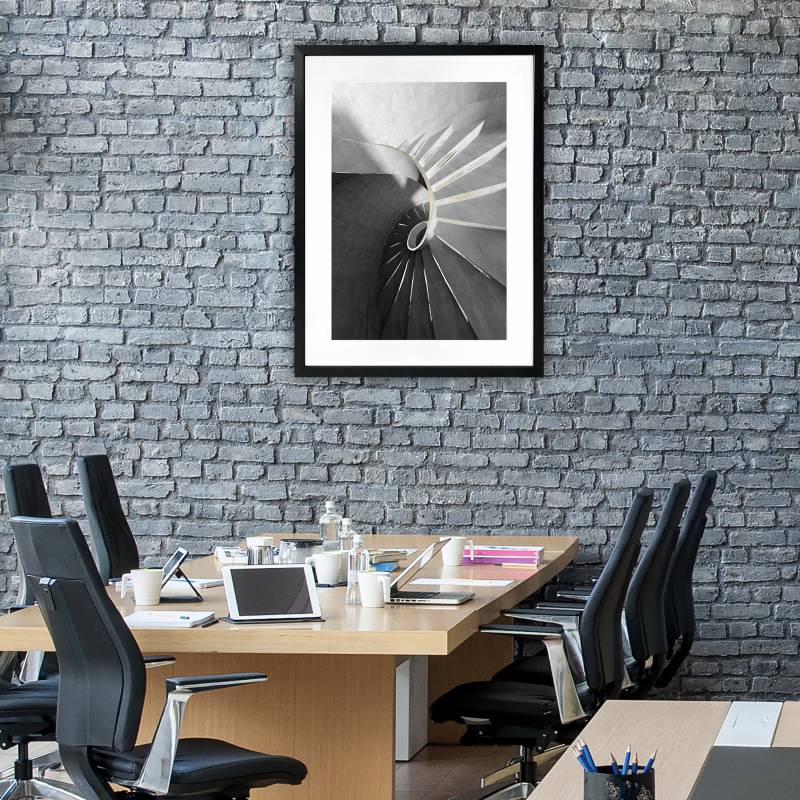 Stairway Artwork Framed w Glass Front 80cm - Image 5