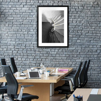 Stairway Artwork Framed w Glass Front 80cm - Image 5