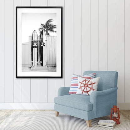 Luxury Surfboard Artwork Framed w Glass Front 120cm - Image 4