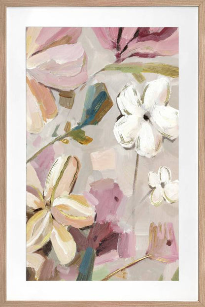 Mimi Floral Artwork Framed w Glass Front 120cm