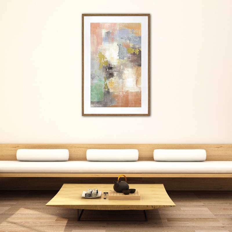 Hudson Abstract Artwork Framed w Glass Front 120cm - Image 4