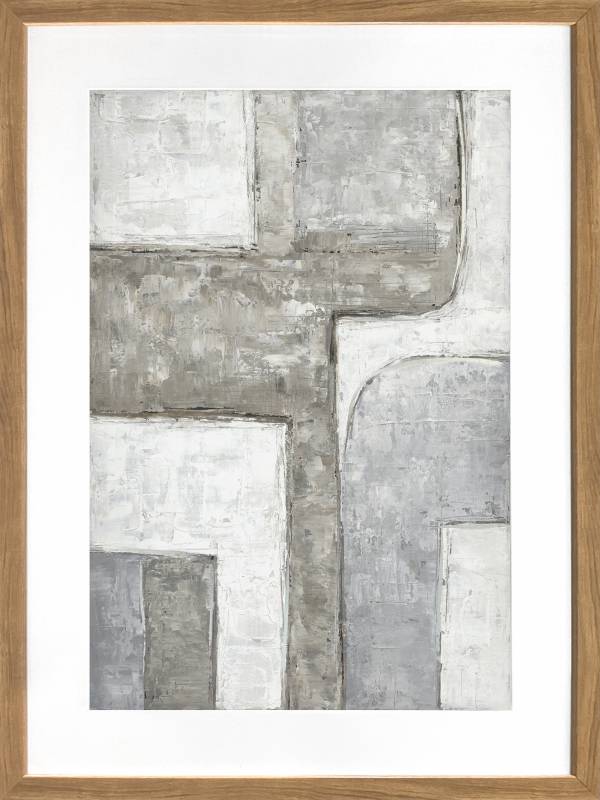 Easy Abstract Artwork Framed w Glass Front 80cm