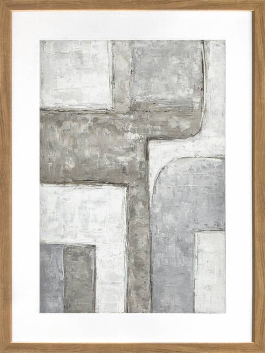 Easy Abstract Artwork Framed w Glass Front 80cm