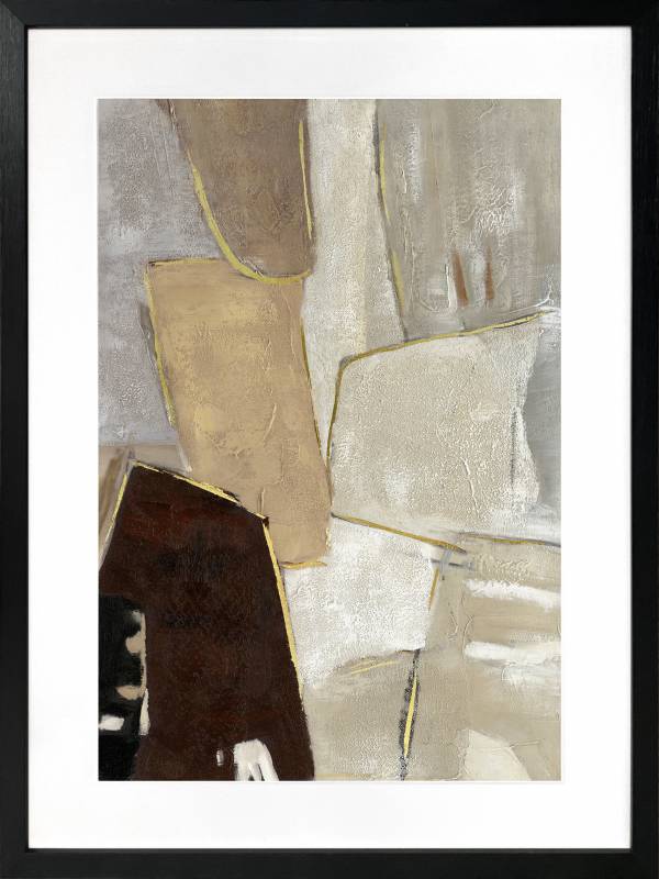 Annabella Abstract Artwork Framed w Glass Front 80cm