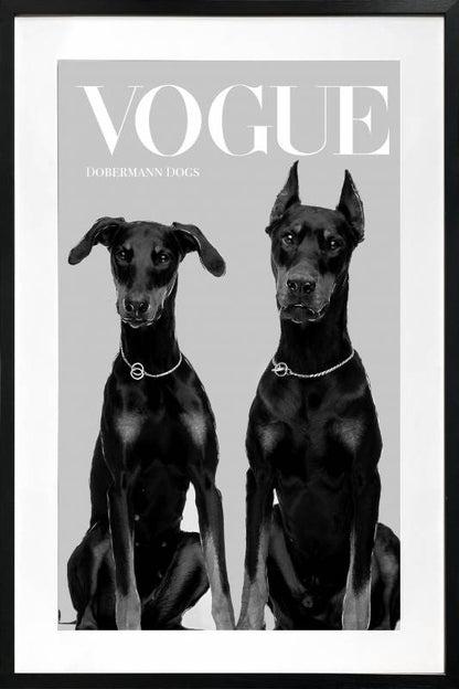 Luxury Dog Artwork Framed w Glass Front 120cm