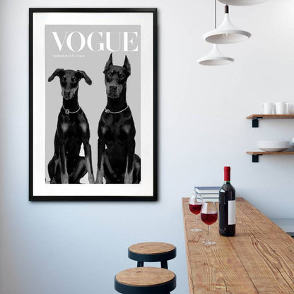Luxury Dog Artwork Framed w Glass Front 120cm - Image 5