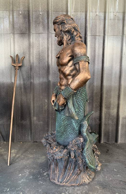 Triton Merman Statue 126cm - Image 2