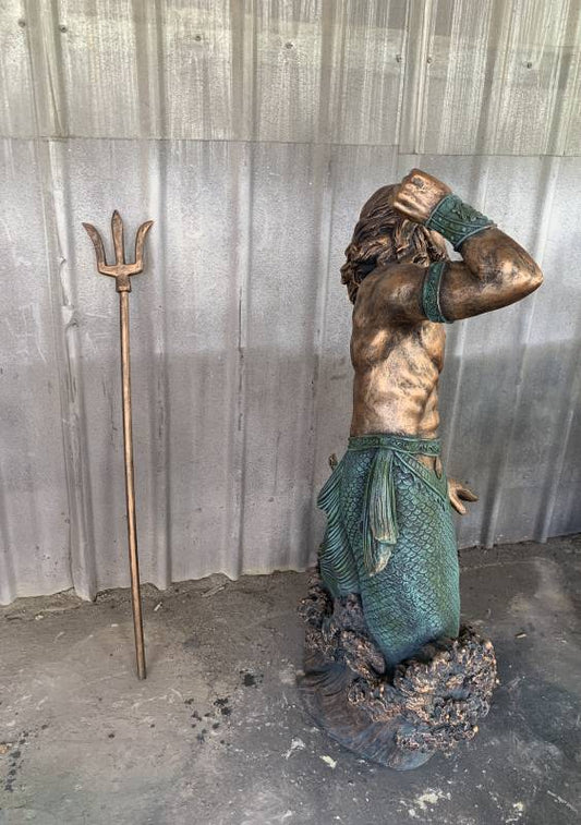 Aquata Merman Statue 126cm - Image 2