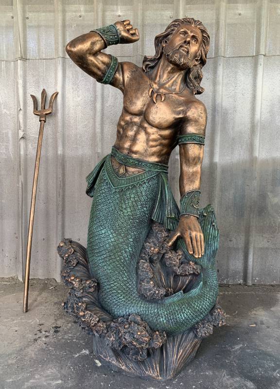 Aquata Merman Statue 126cm - Image 3