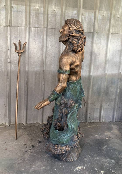 Aquata Merman Statue 126cm - Image 4