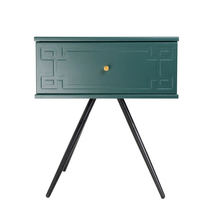 Alexa (Pattern) Bedside Table Imperial Green 57cm