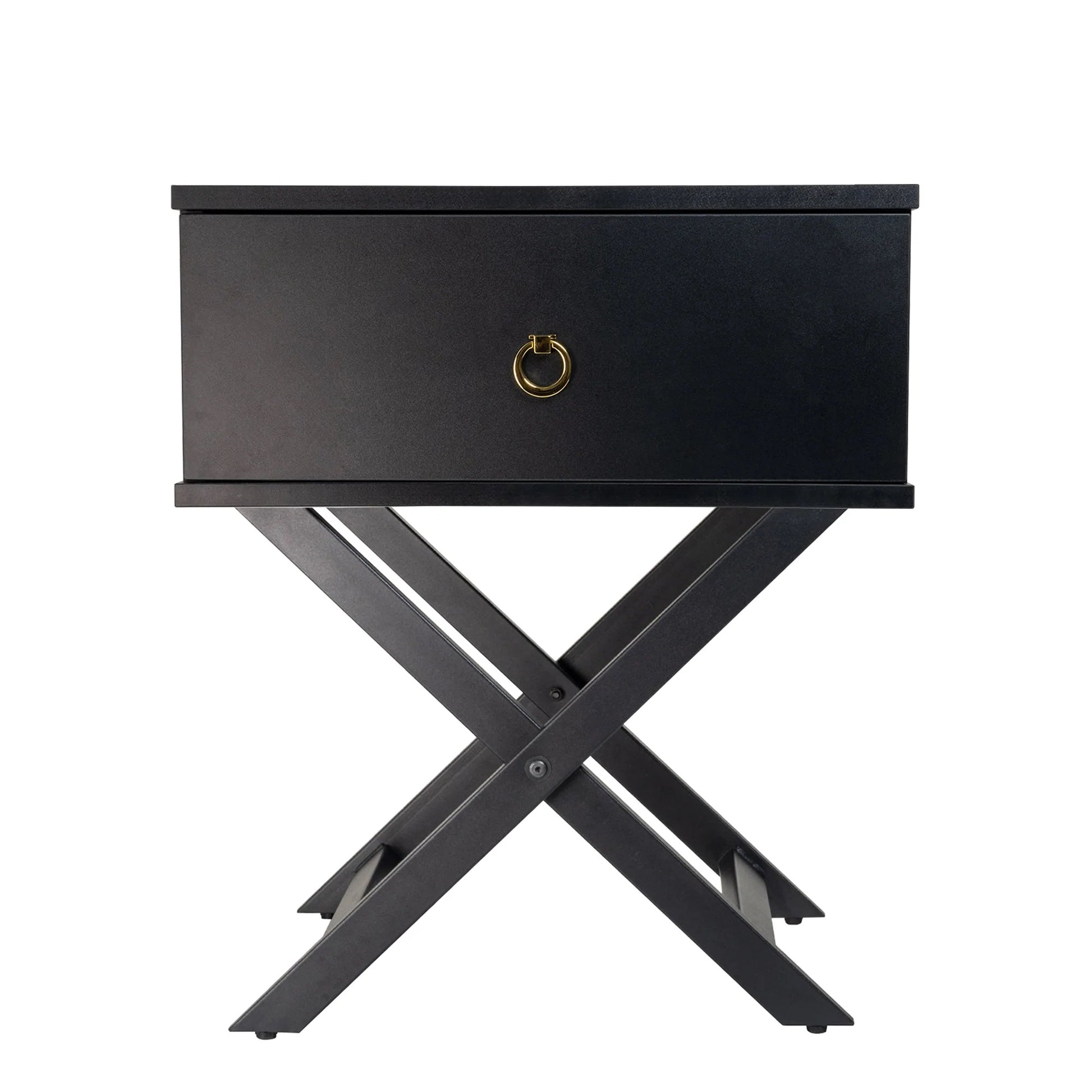 Minya (Combo) Bedside Table Black 58cm