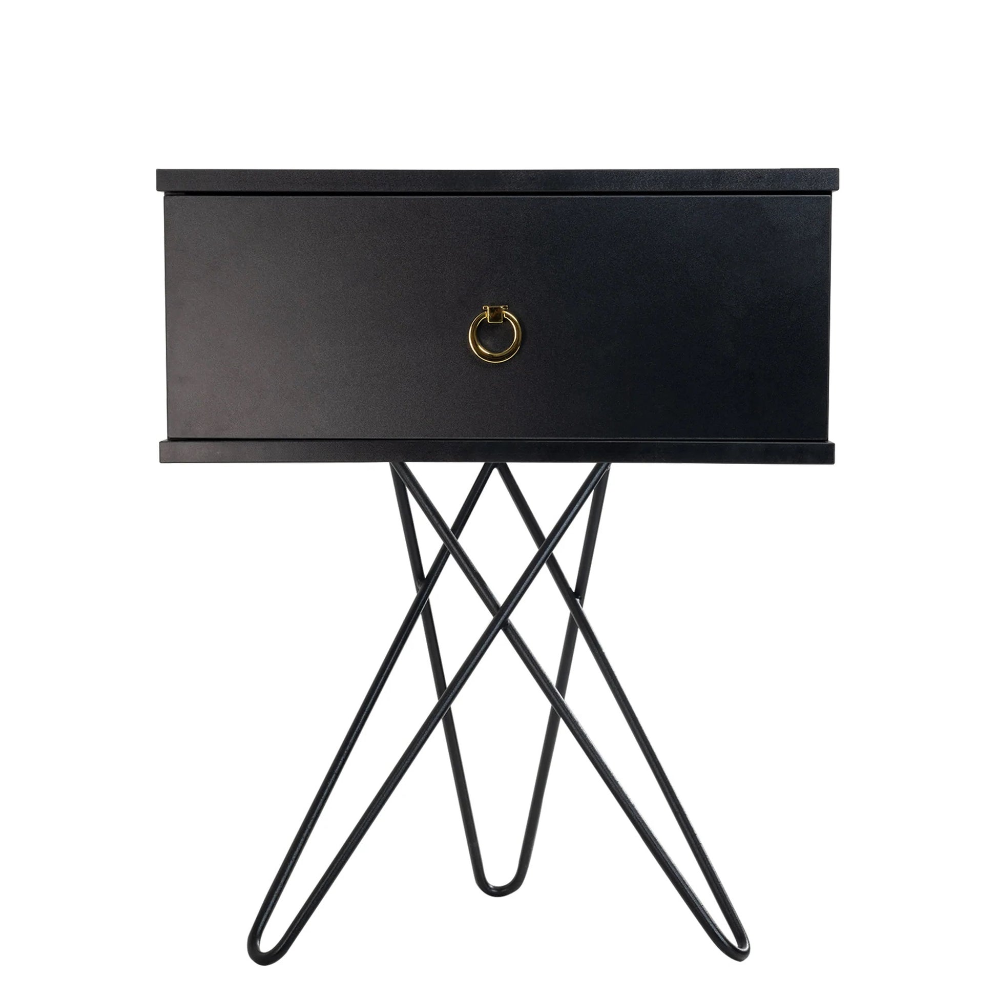 Susie (Combo) Bedside Table Black 61cm