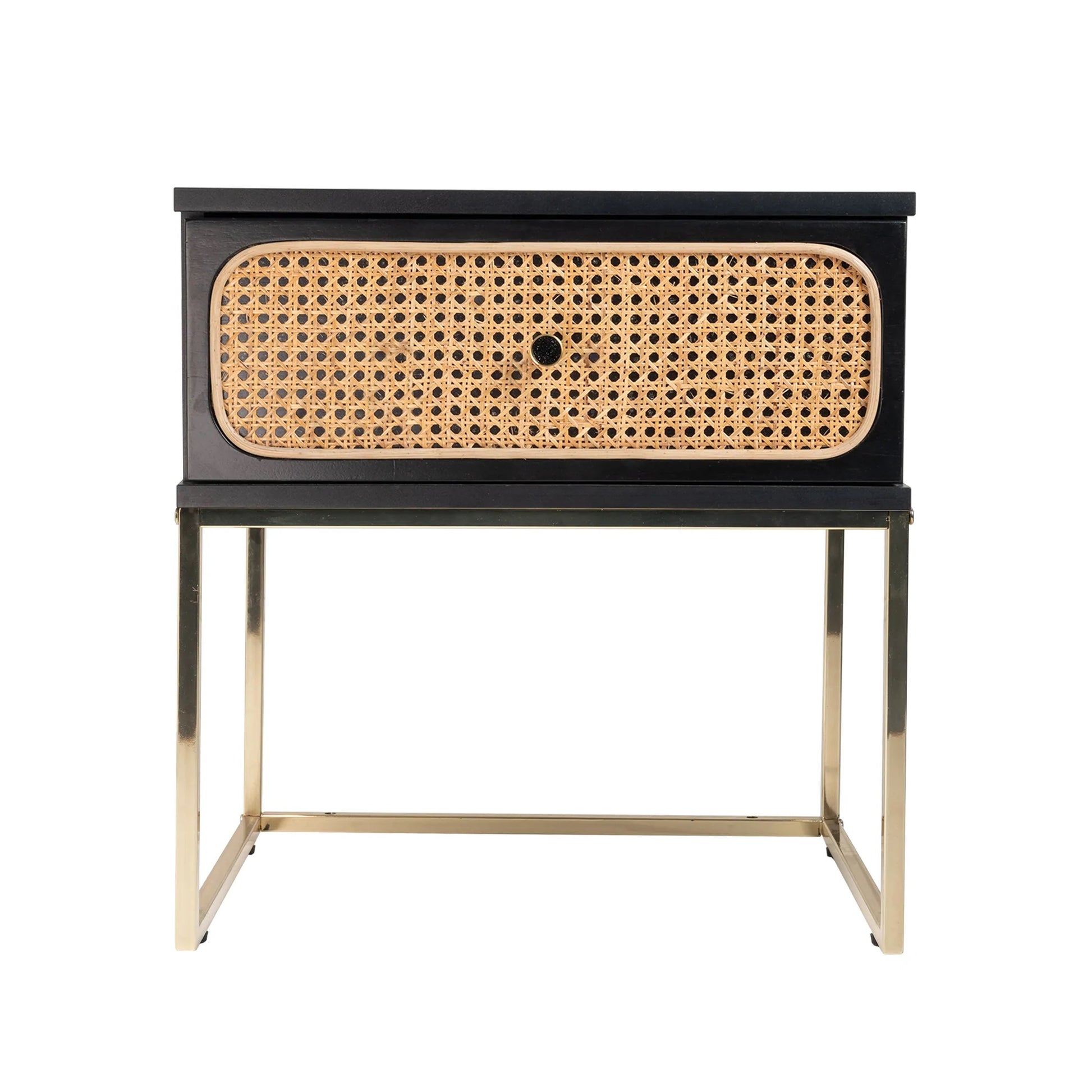 Mode (Rattan) Bedside Table Black 50cm
