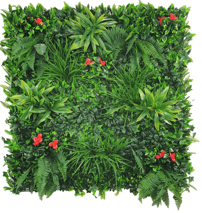 Elegant Red Rose Vertical Garden / Green Wall UV Resistant 100cm x 100cm