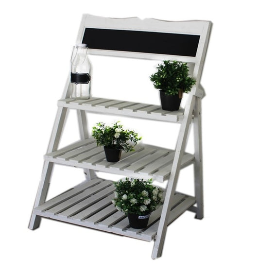 3 Tier Wooden Shelf w/ Black Board 102cm