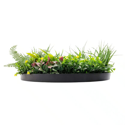 Slimline Artificial Green Wall Disc Art 60cm Country Fern UV Resistant (Black) - Image 4