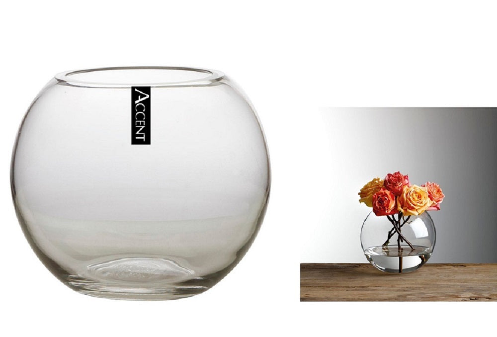 Glass Rose Fish Bowl 15cm