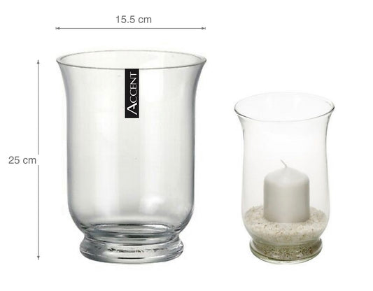 bulk 9 Hurricane Glass Vase Flower 25cm