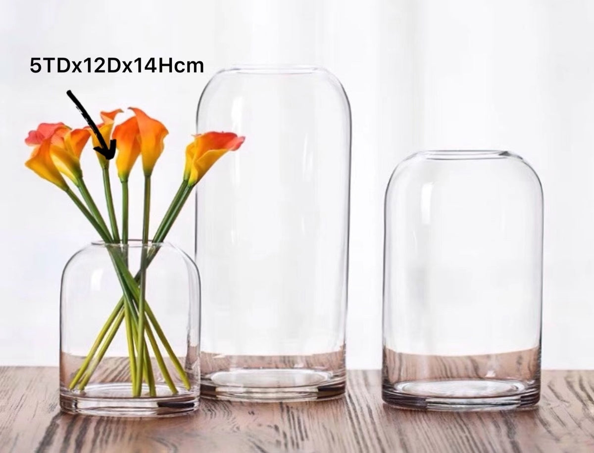 bulk 12 Glass Modern Bud Vase Flower 14cm