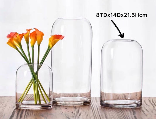 bulk 12 Glass Modern Bud Vase Flower 21cm