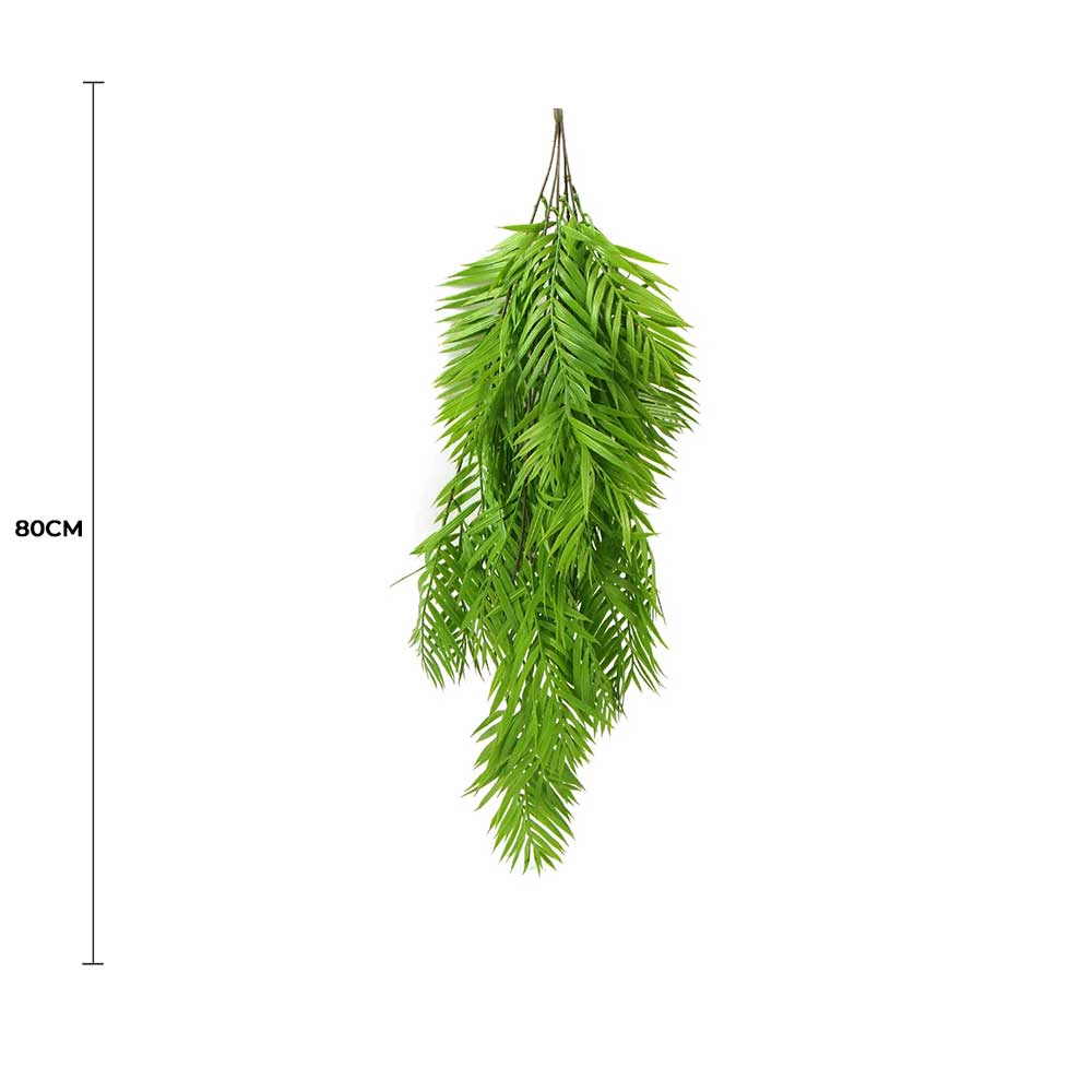 Hanging Fresh Green Bamboo Leaf Fern UV Resistant 80cm - Image 2