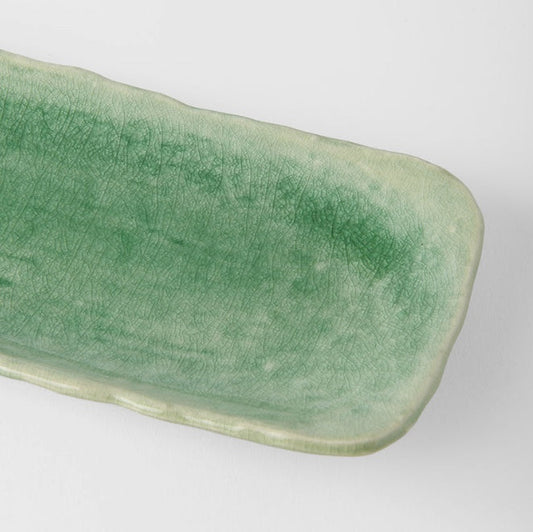 Plate Sashimi 31cm Amane Emerald Glaze - Image 2