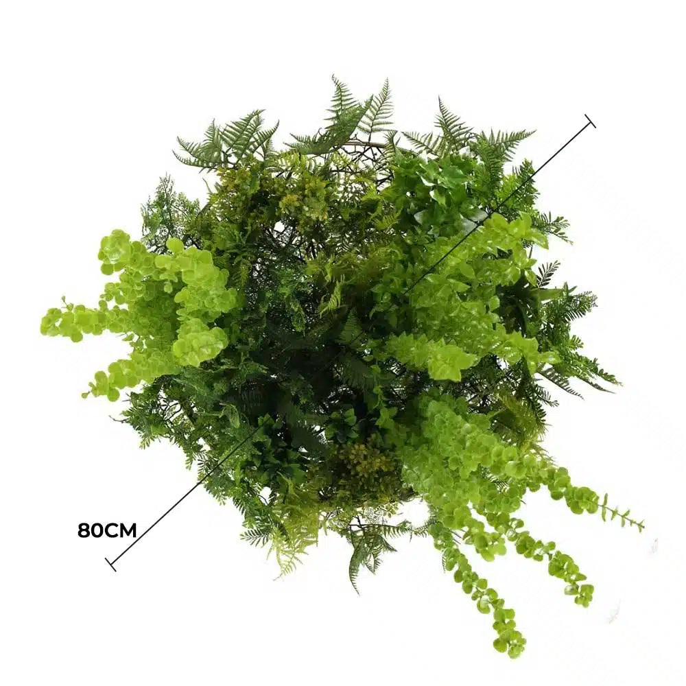 Imitation Gold Artificial Hanging Green Wall Disc 80cm (Limited Edition) UV Resistant Foliage - Image 2