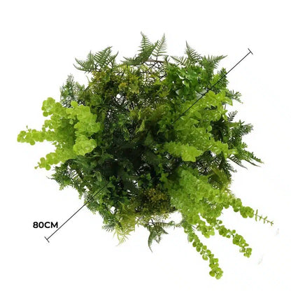 Imitation Gold Artificial Hanging Green Wall Disc 80cm (Limited Edition) UV Resistant Foliage - Image 2