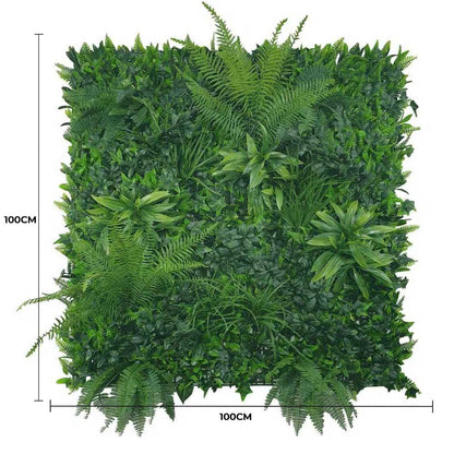 Jungle Fern Vertical Garden / Green Wall UV Resistant 1m X 1m - Image 2