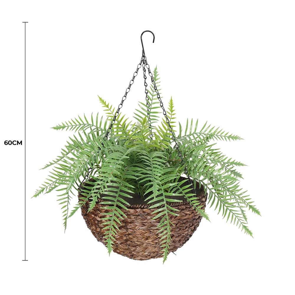 Large Artificial Hanging Basket (Fern Hanging Basket) UV Resistant - Image 2