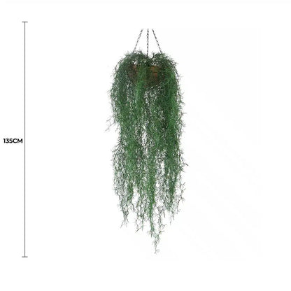 Long Hanging Artificial Spanish Moss Basket 135cm UV Resistant - Image 2